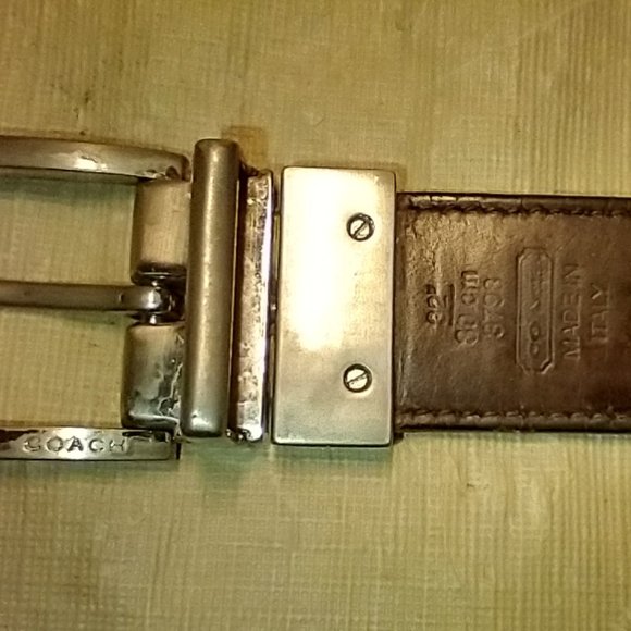 Vintage Men's Designer Coach Fine Leather Reversible Belt - Picture 8 of 10